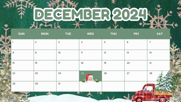 Free Printable December 2024 Calendar - Calendar December 2024 15 768x432 
